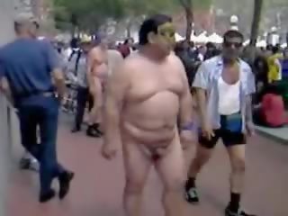 Fat Asian bloke Jerking On The Street video